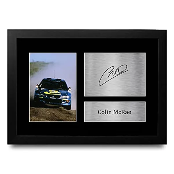 A4 Framed Colin McRae Signed Autograph