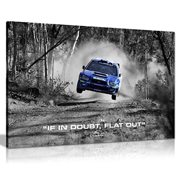Subaru WRX Rally Car Canvas Wall Art (24x16 Inch) 