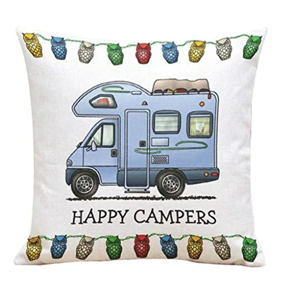 Happy Campers Pillow Cover 🛋️