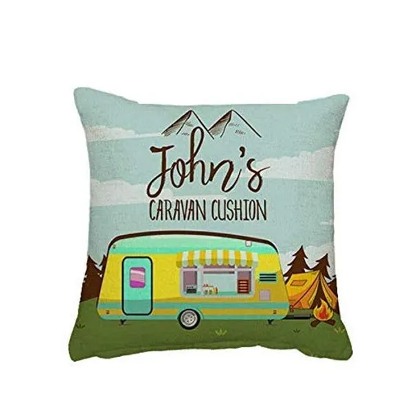 'Getagift' Personalised Caravan Cushion (Design 2)
