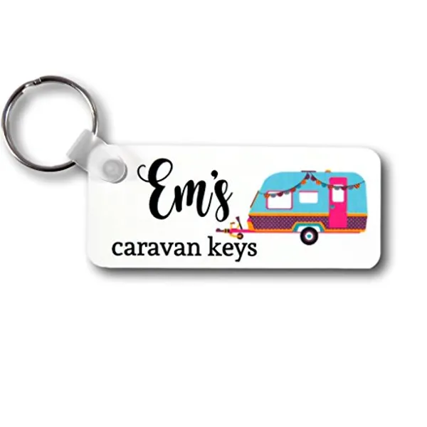 Personalised Caravan Keyring by The T Bird